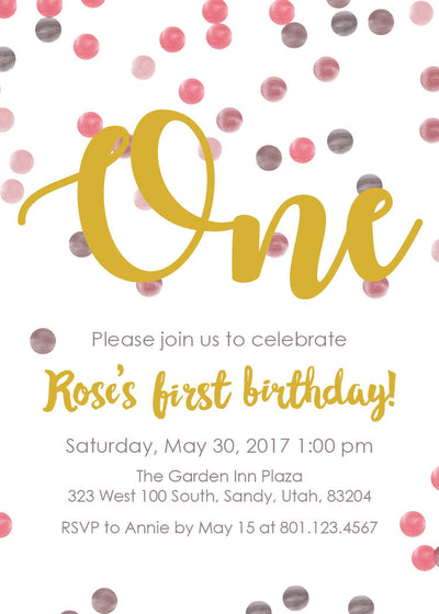 Dot Birthday Invitation