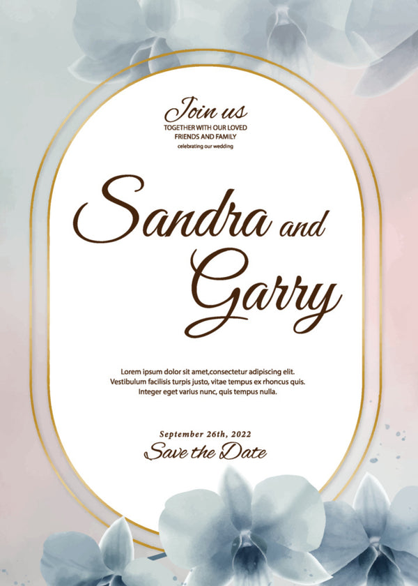 Orchid — Watercolor Floral Save the Date