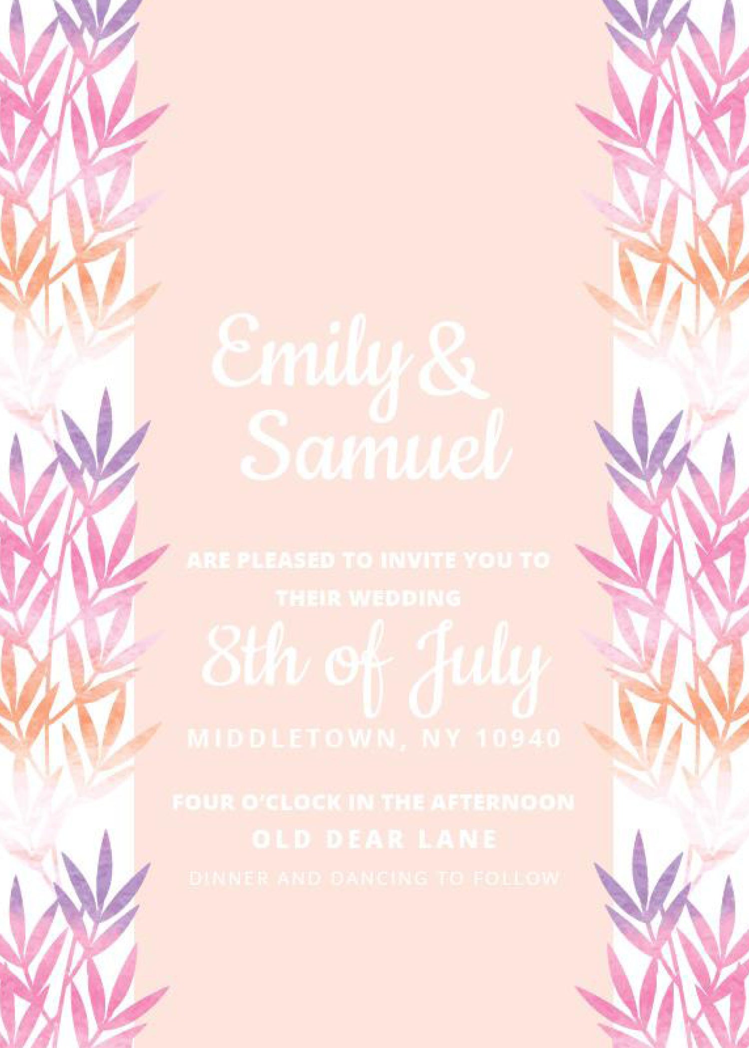 Coral Bay — Watercolor Tropical Wedding Invitation
