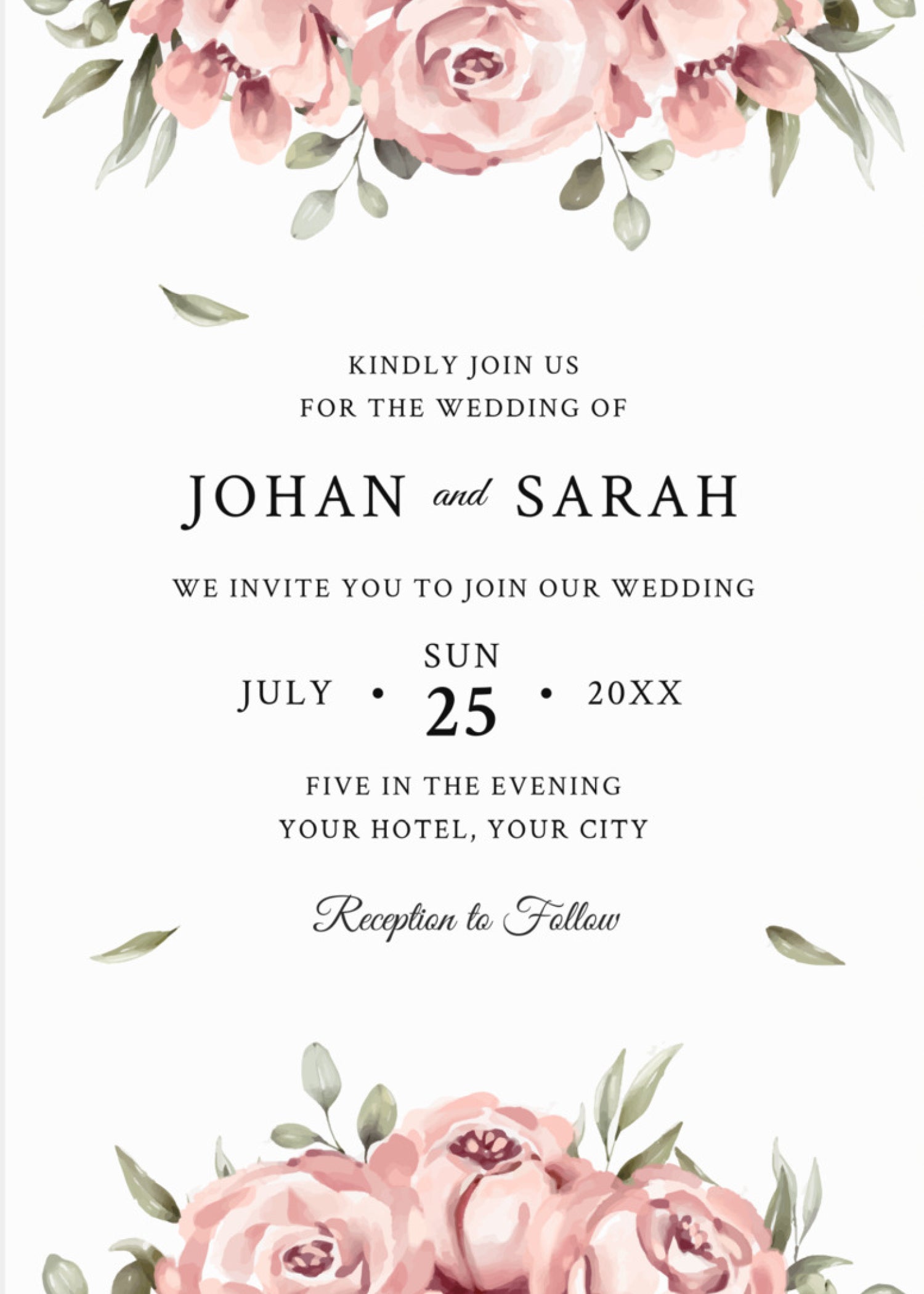 Heirloom — Dusty Rose Wedding Invitation