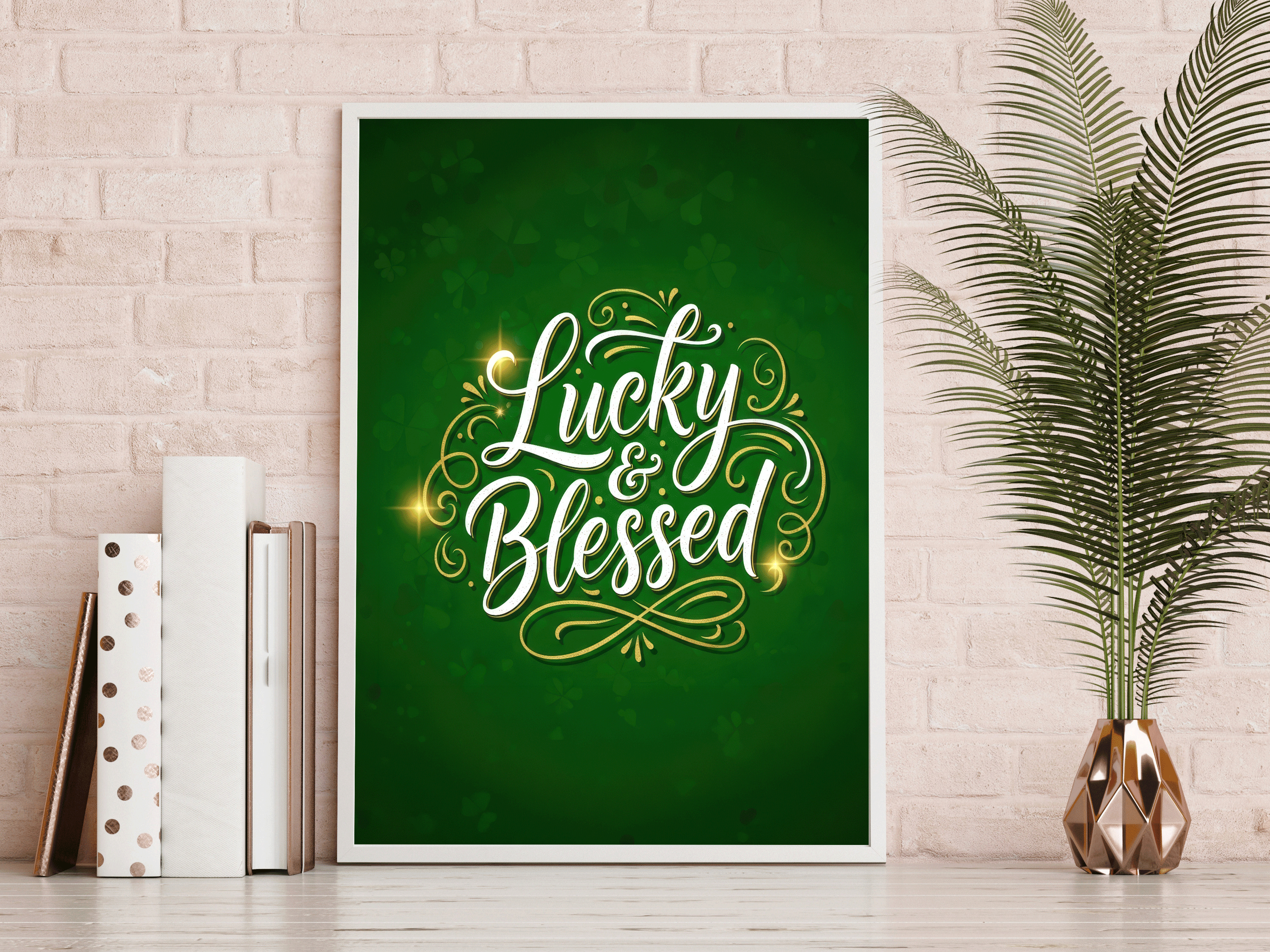 St Patricks Day Print - Lucky & Blessed