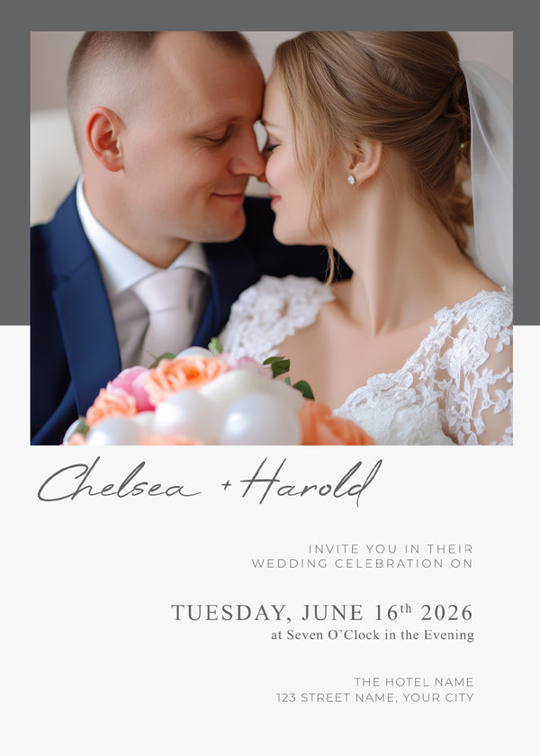 Portrait — Photo Wedding Invitation