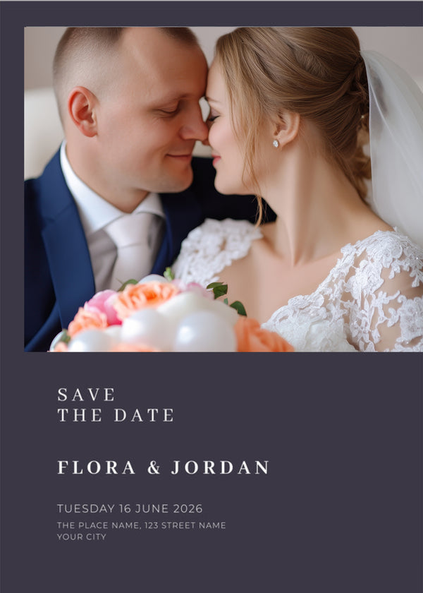 Portrait Noir — Photo Save the Date