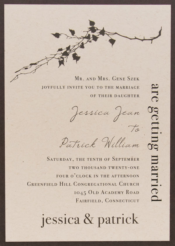 Birch — Kraft Branch Wedding Invitation