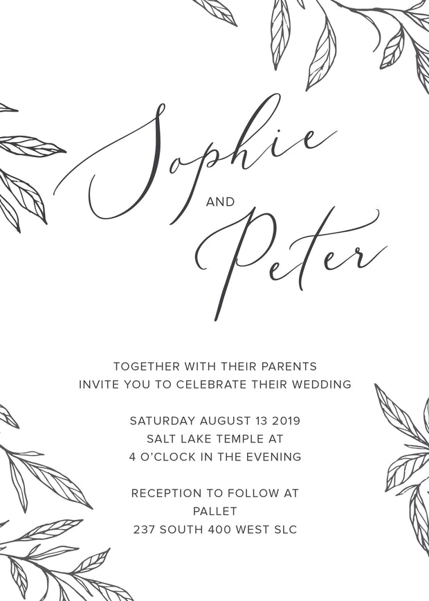 Branches Wedding Invitation