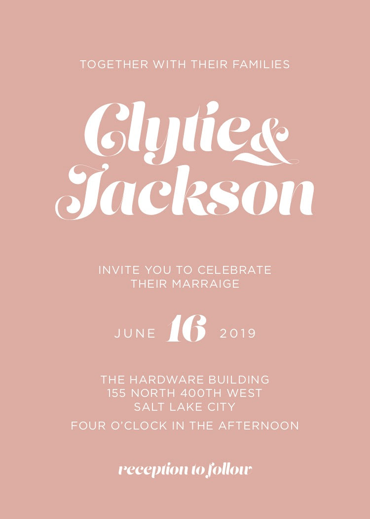 Letters Wedding Invitation