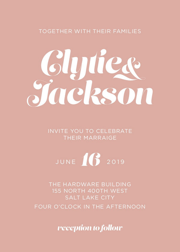 Letters Wedding Invitation