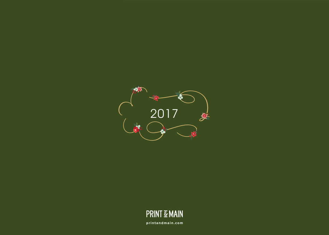 Merry Christmas – Floral Script