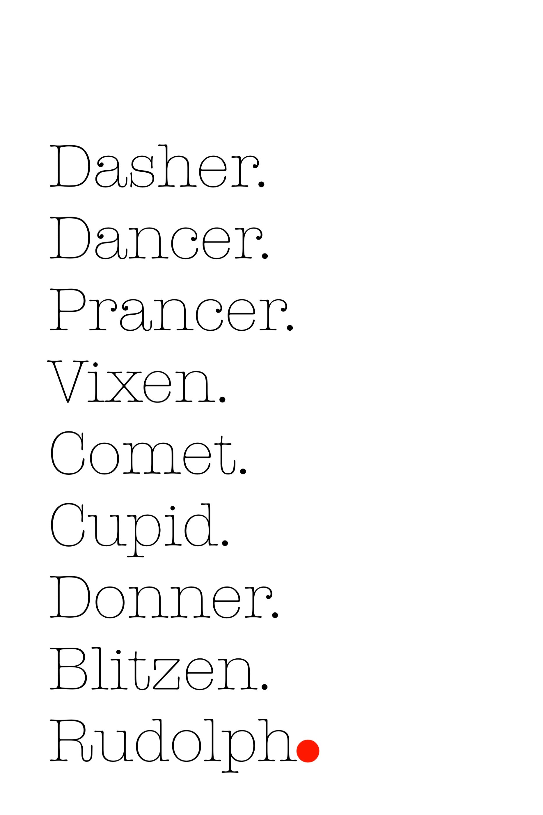 Graphic Reindeer Print