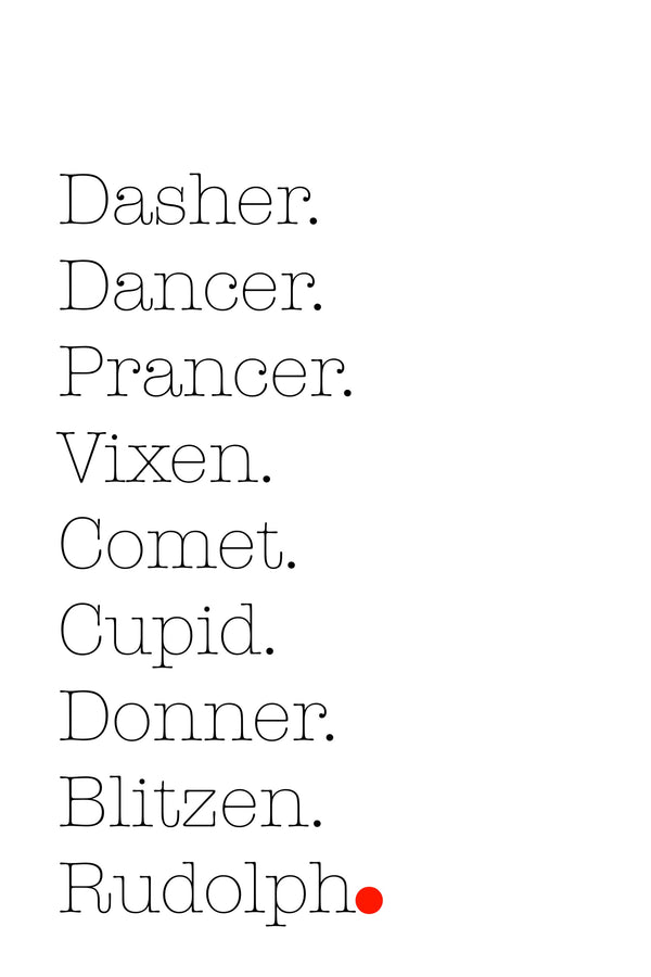 Graphic Reindeer Print