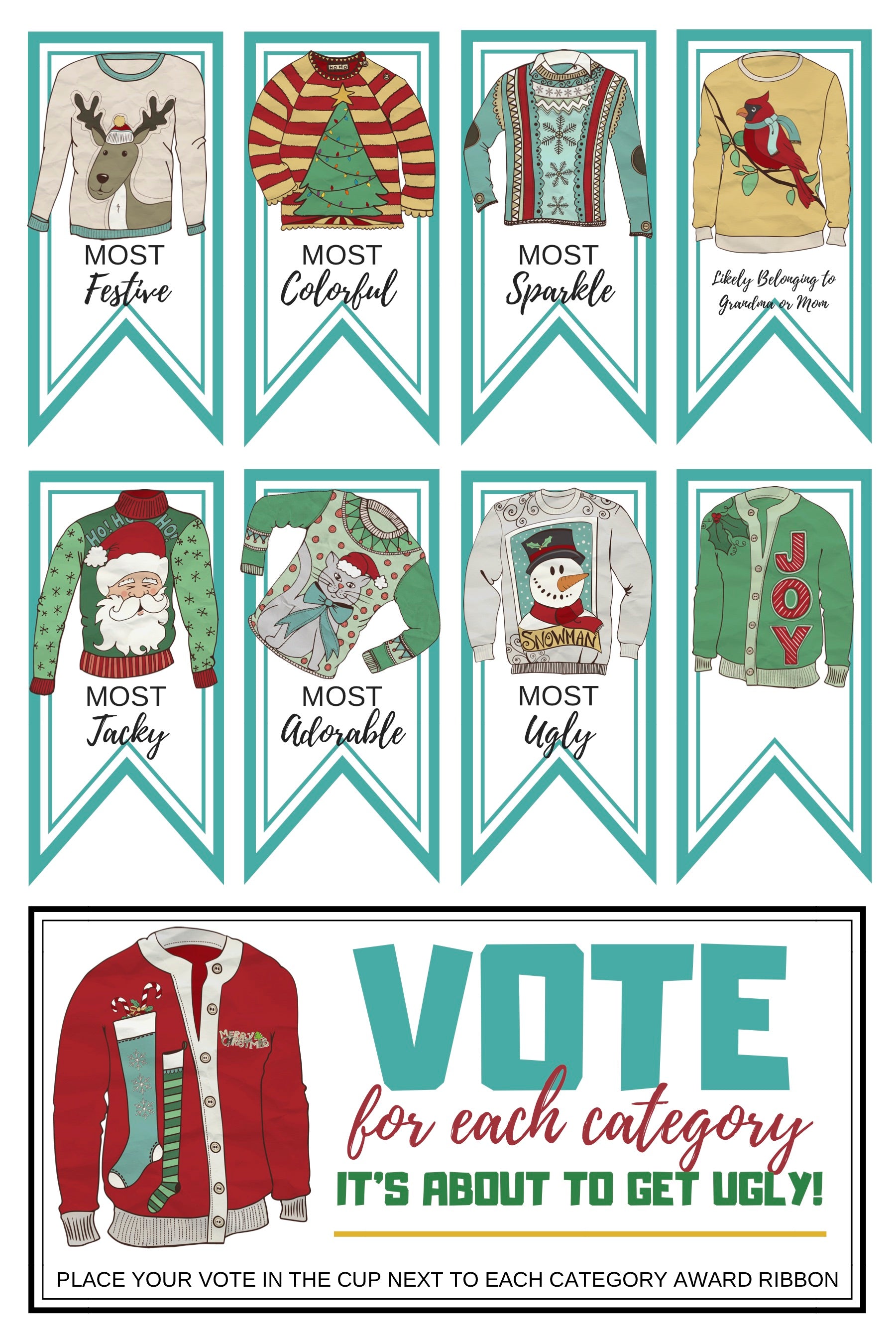 Ugly Sweater Party Decor Pack
