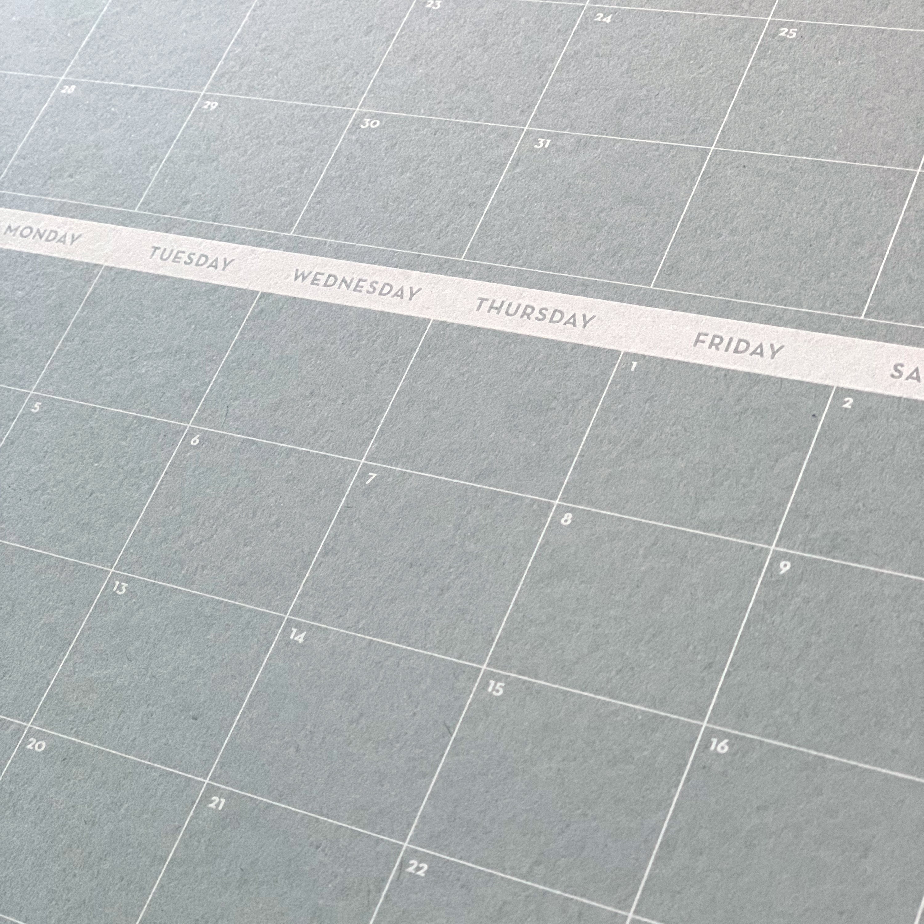 Holiday at a Glance Calendar with List