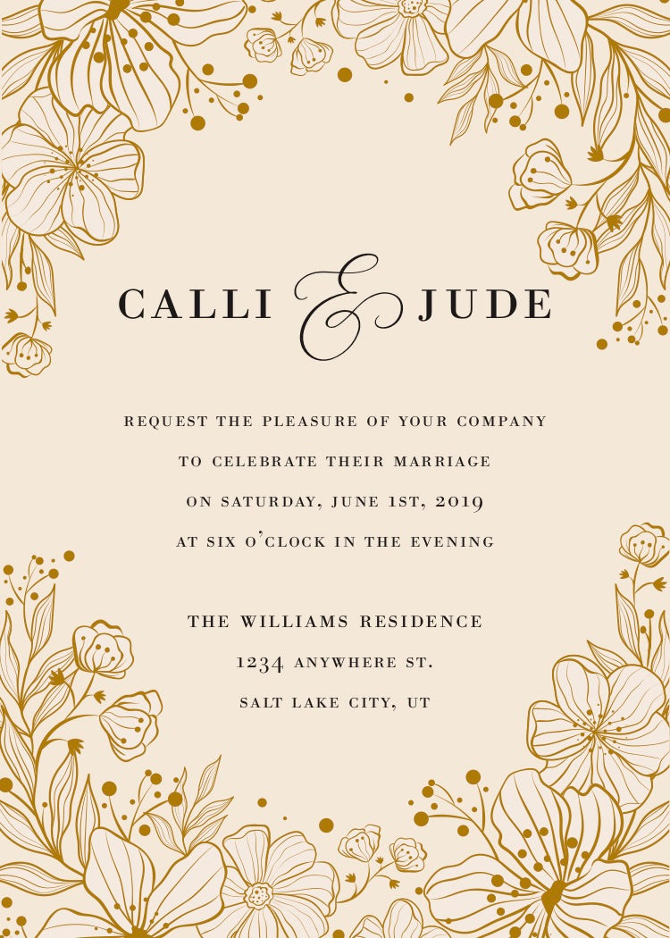 Wildflower Wedding Invitation