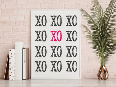 XOXO Hot Pink Print
